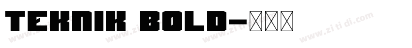 teknik bold字体转换